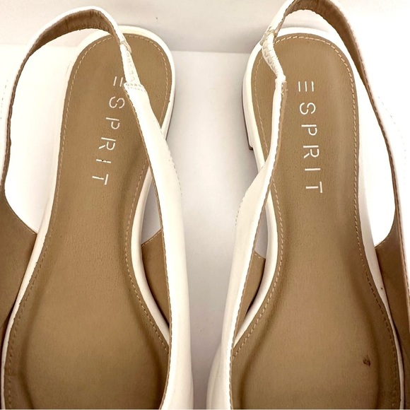 Espirit Polly White Point Toe Flat Shoe Size 8.5 - Picture 4 of 9